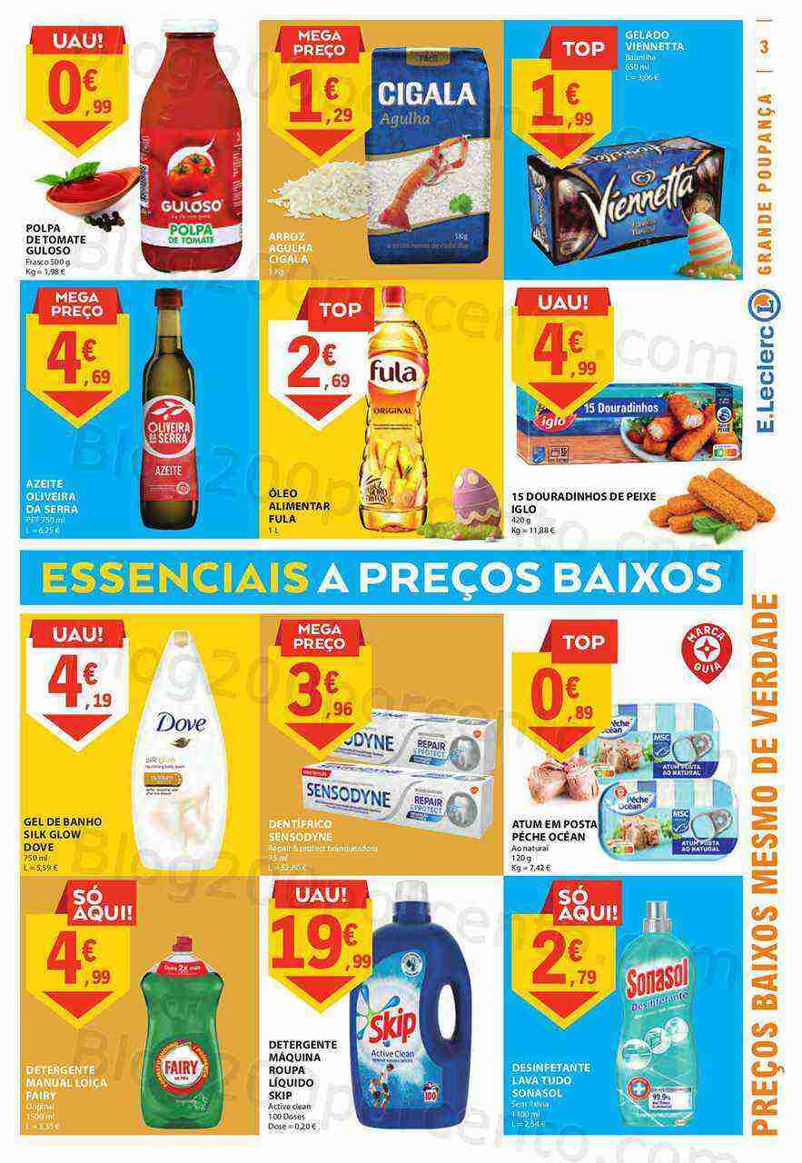 Antevisão Folheto E-LECLERC Páscoa Promoções de 30 março a 10 abril
