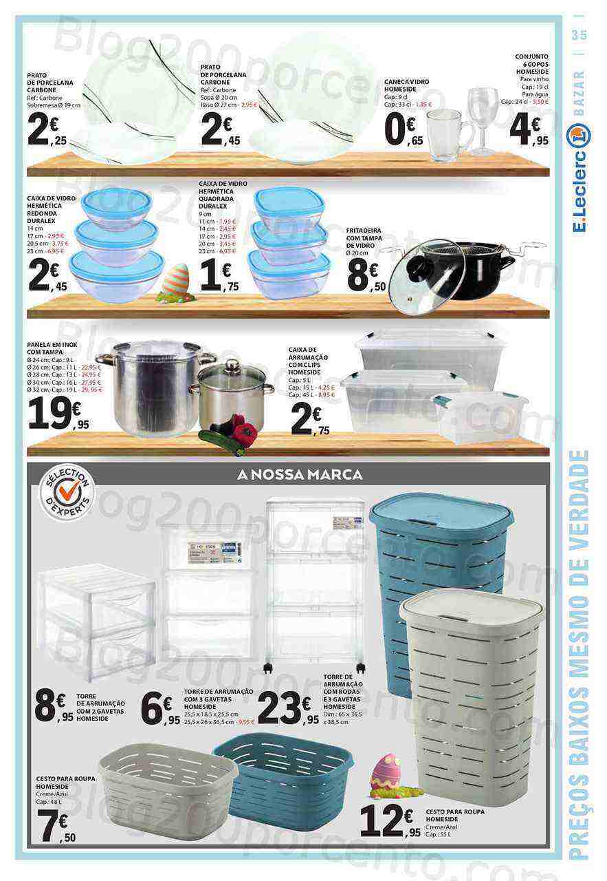 Antevisão Folheto E-LECLERC Bazar de 30 março a 10 abril