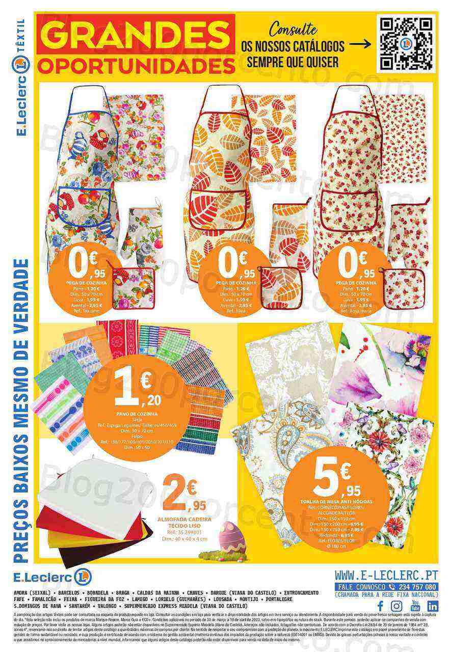 Antevisão Folheto E-LECLERC Bazar de 30 março a 10 abril