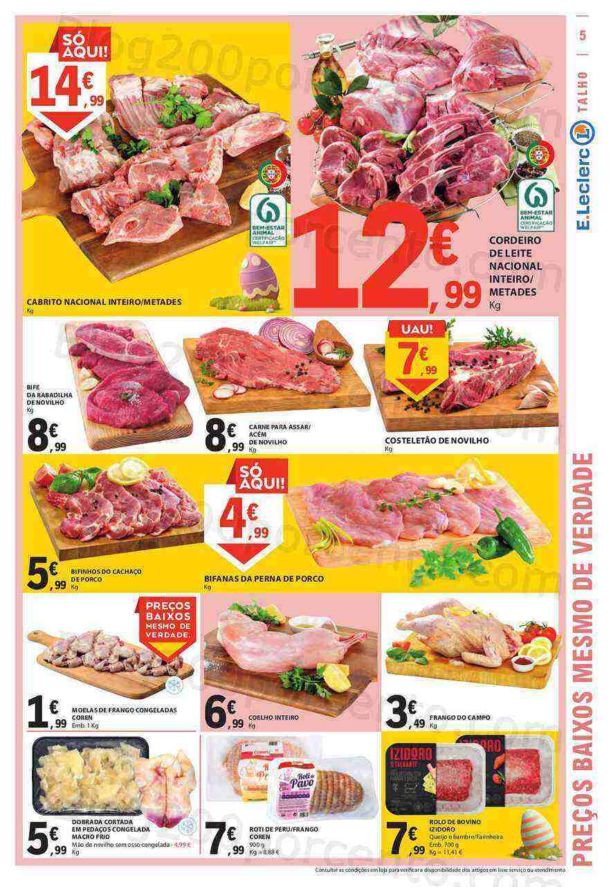 Antevisão Folheto E-LECLERC Páscoa Promoções de 30 março a 10 abril