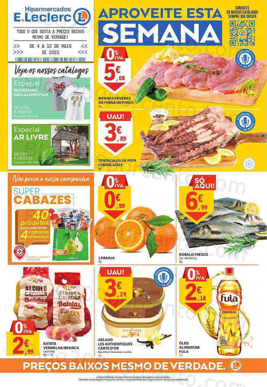 Antevisão Folheto E-LECLERC Promoções 4 a 10 maio