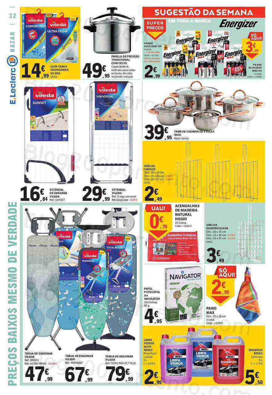 Antevisão Folheto E-LECLERC Bazar Promoções 4 a 10 maio