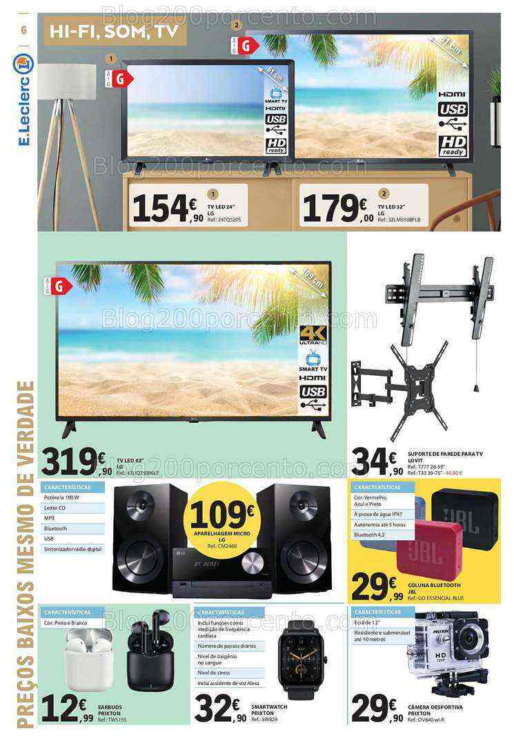 Antevisão Folheto E-LECLERC Bazar Verão Promoções de 6 a 19 julho