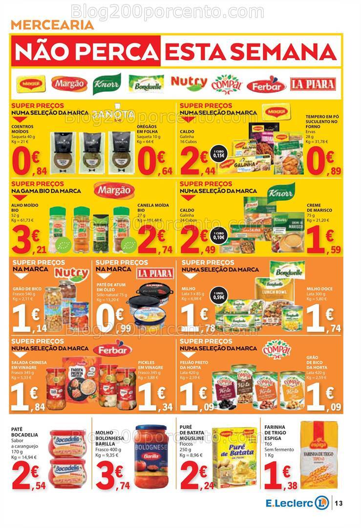 Antevisão Folheto E-LECLERC Promoções de 8 a 14 agosto