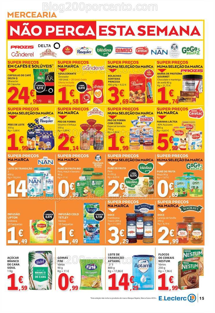 Antevisão Folheto E-LECLERC Promoções de 8 a 14 agosto