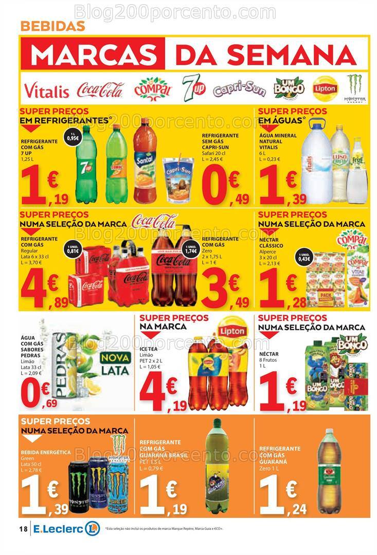 Antevisão Folheto E-LECLERC Promoções de 8 a 14 agosto