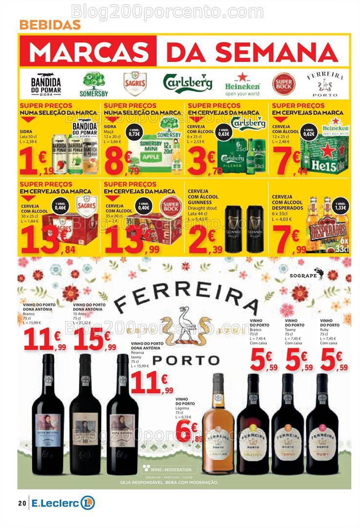 Antevisão Folheto E-LECLERC Promoções de 8 a 14 agosto