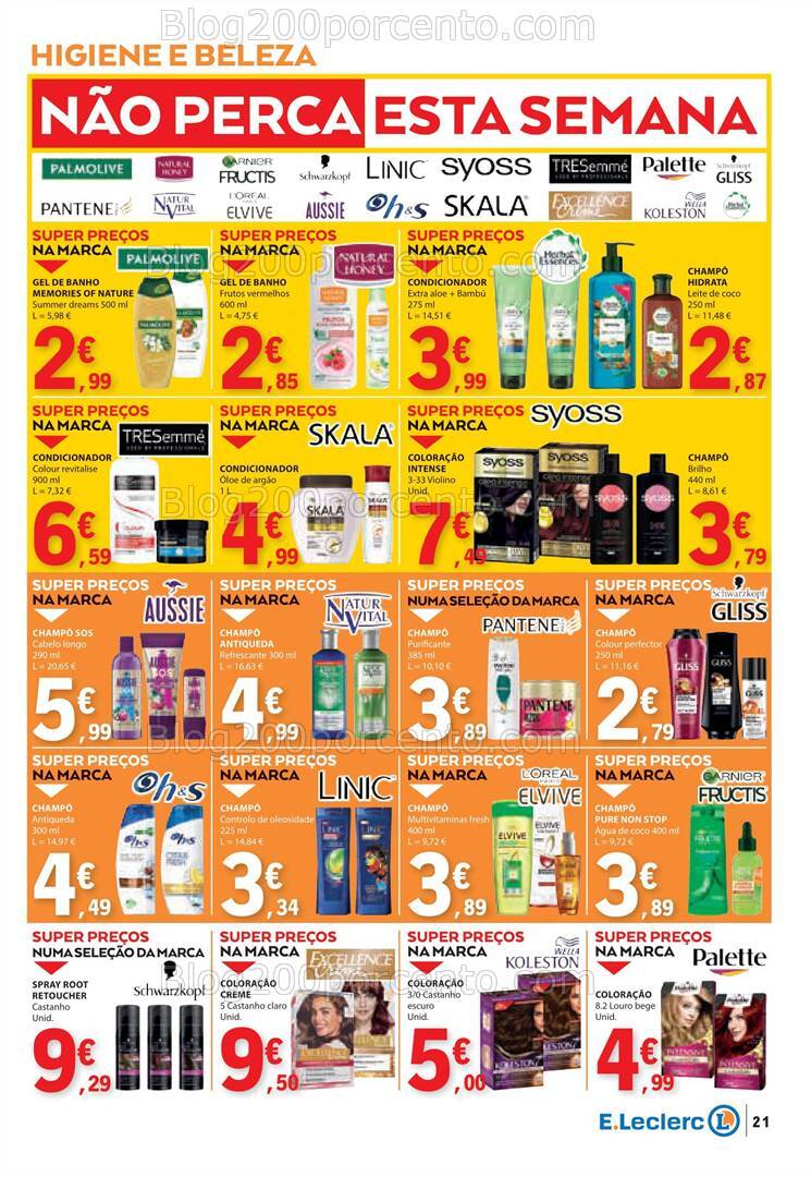 Antevisão Folheto E-LECLERC Promoções de 8 a 14 agosto