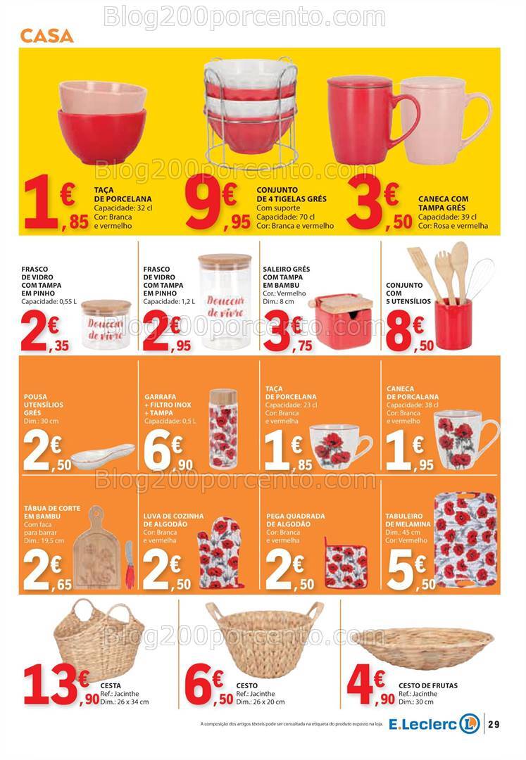 Antevisão Folheto E-LECLERC Promoções de 8 a 14 agosto