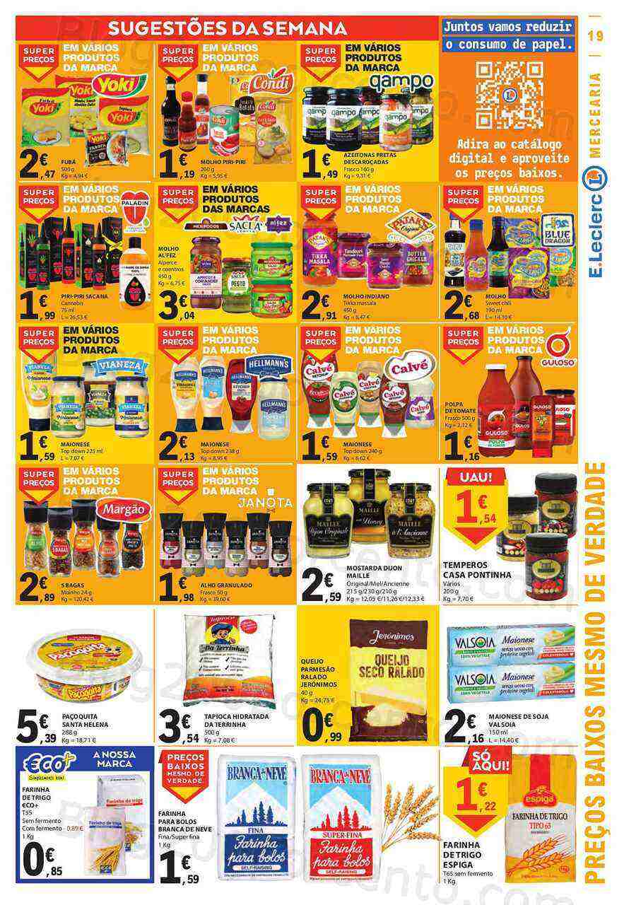 Antevisão Folheto E-LECLERC Promoções de 9 a 15 março