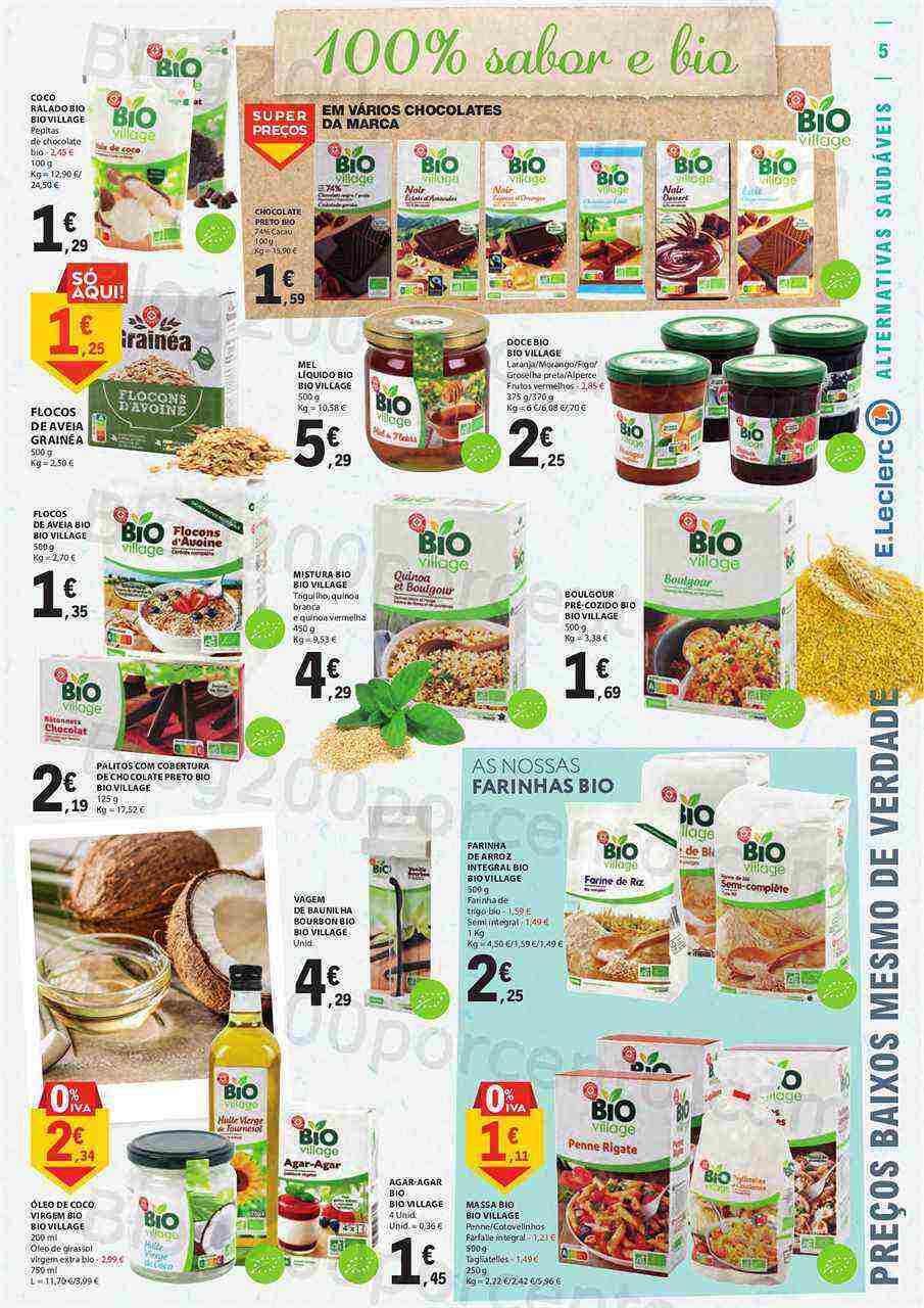 Antevisão Folheto E-LECLERC Especial Alimentação Saudável Promoções de 1 a 31 maio