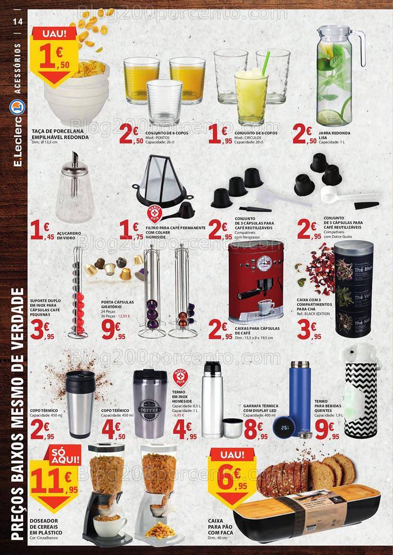 Antevisão Folheto E-LECLERC Especial Bebidas Quentes e Pequeno Almoço Promoções de 3 a 15 outubro