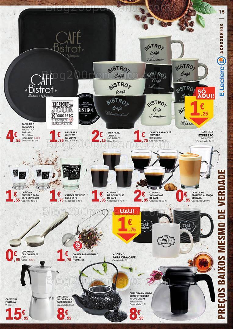 Antevisão Folheto E-LECLERC Especial Bebidas Quentes e Pequeno Almoço Promoções de 3 a 15 outubro