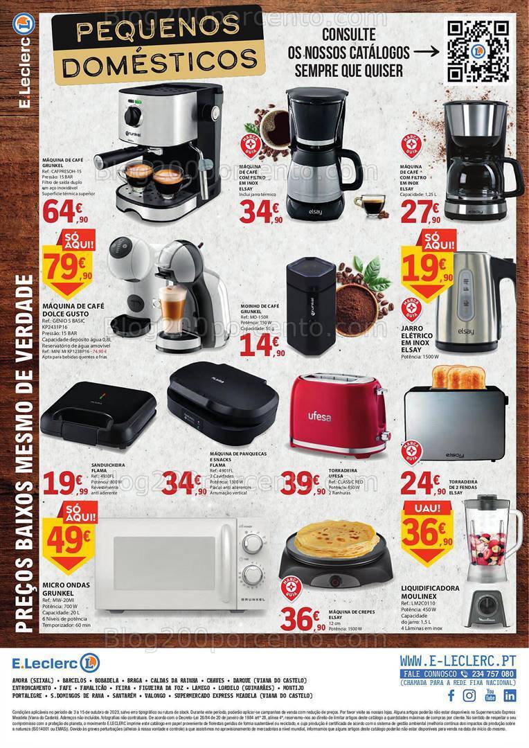 Antevisão Folheto E-LECLERC Especial Bebidas Quentes e Pequeno Almoço Promoções de 3 a 15 outubro