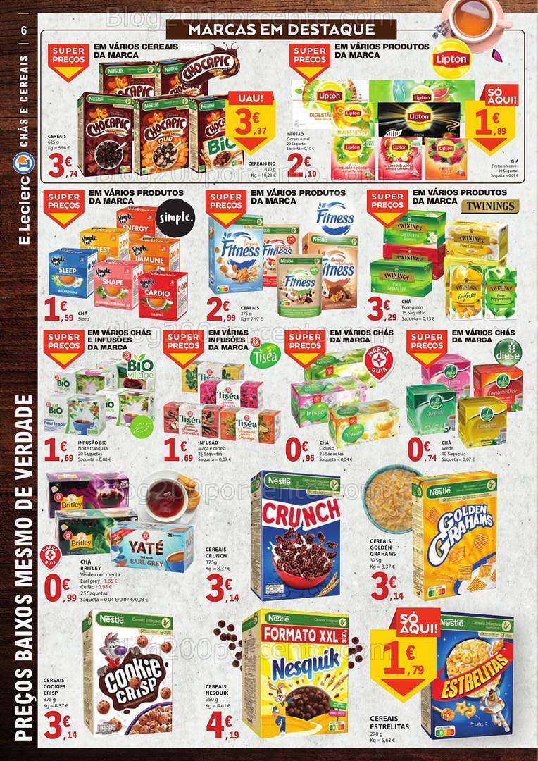 Antevisão Folheto E-LECLERC Especial Bebidas Quentes e Pequeno Almoço Promoções de 3 a 15 outubro