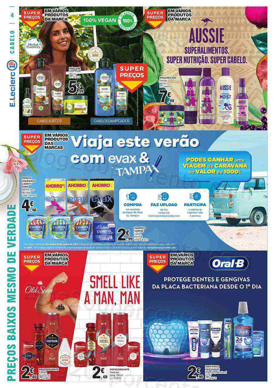 Antevisão Folheto E-LECLERC Especial Beleza Promoções de 18 a 30 abril