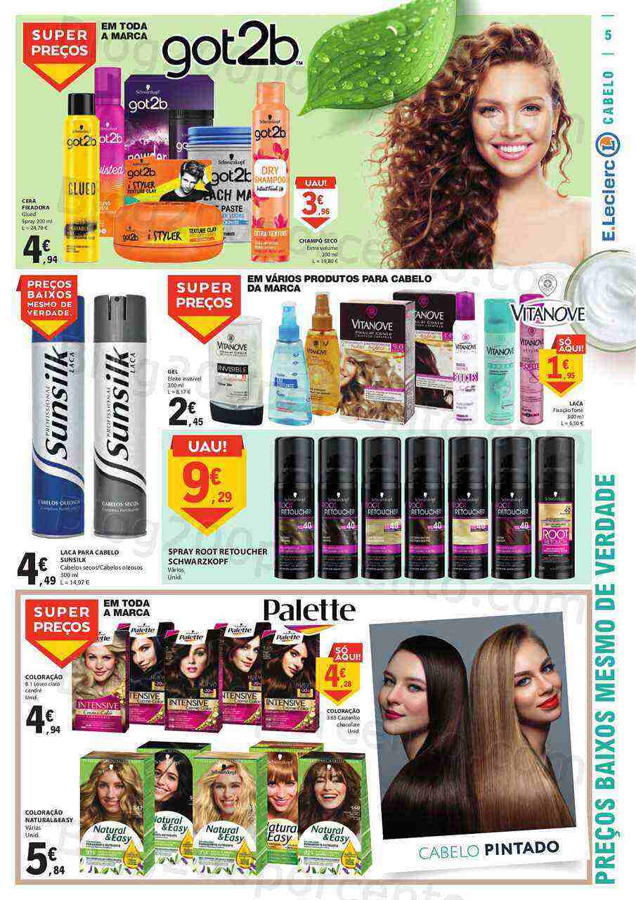 Antevisão Folheto E-LECLERC Especial Beleza Promoções de 18 a 30 abril
