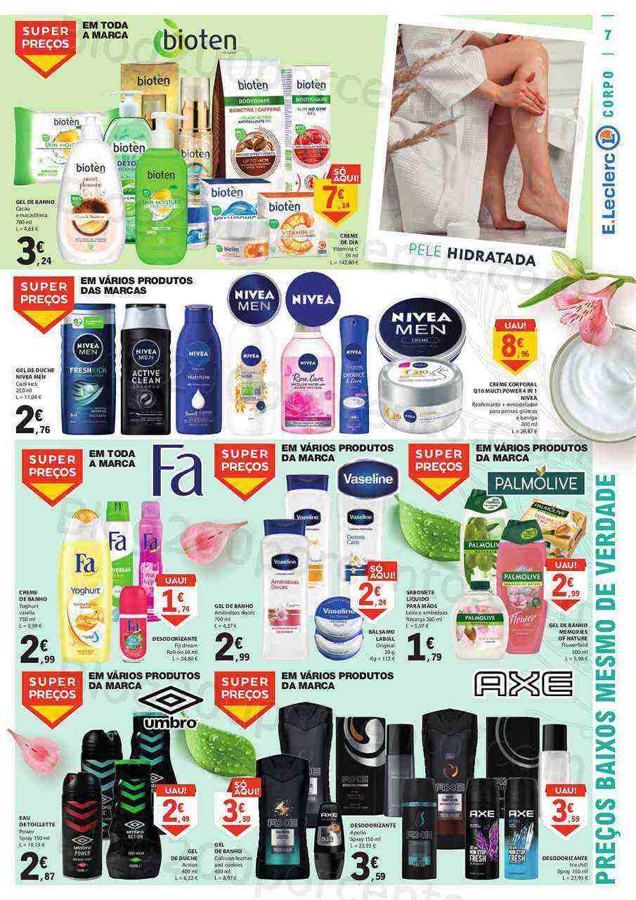 Antevisão Folheto E-LECLERC Especial Beleza Promoções de 18 a 30 abril