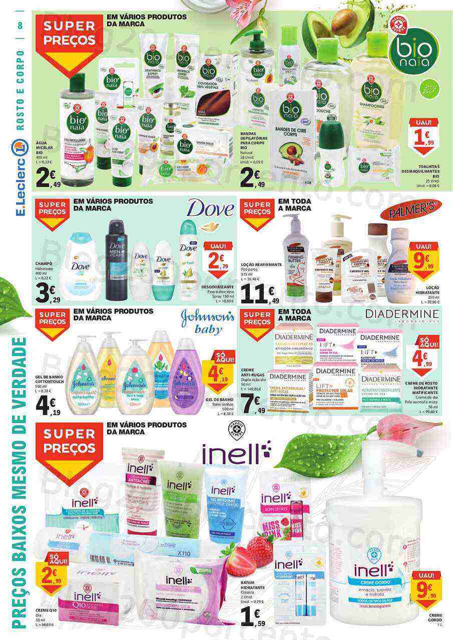 Antevisão Folheto E-LECLERC Especial Beleza Promoções de 18 a 30 abril