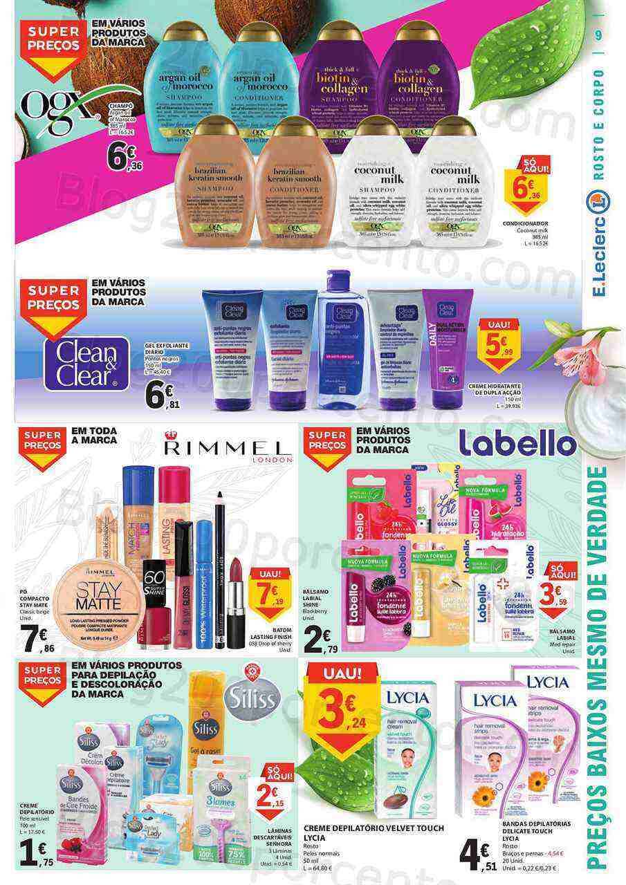Antevisão Folheto E-LECLERC Especial Beleza Promoções de 18 a 30 abril