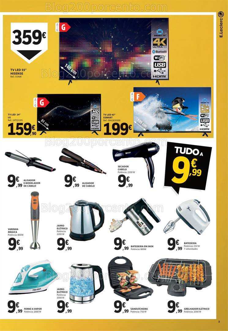 Antevisão Folheto E-LECLERC Black Weekend Promoções de 24 a 26 novembro