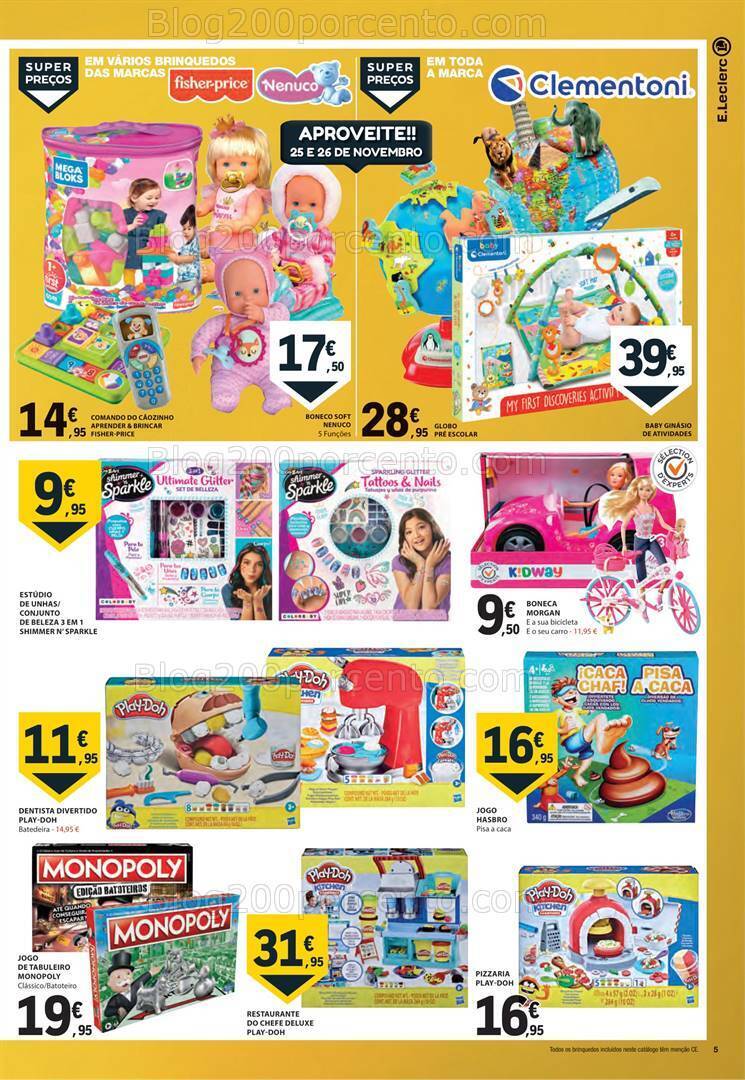 Antevisão Folheto E-LECLERC Black Weekend Promoções de 24 a 26 novembro