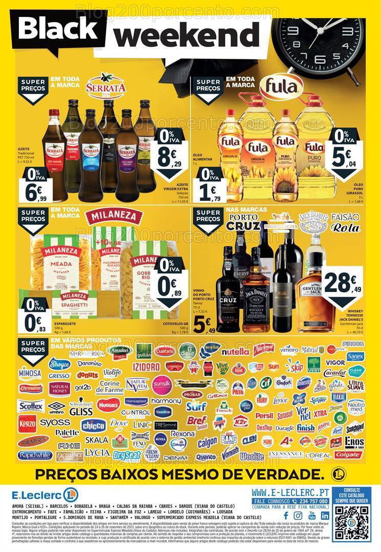 Antevisão Folheto E-LECLERC Black Weekend Promoções de 24 a 26 novembro