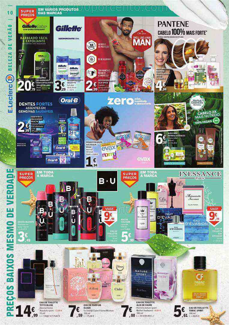 Antevisão Folheto E-LECLERC Especial Beleza Promoções de 4 a 16 julho