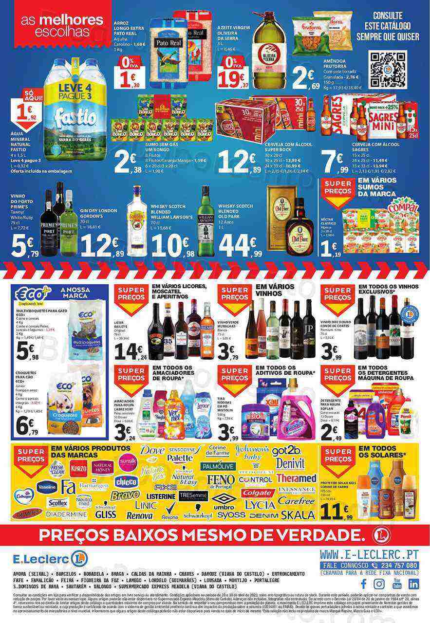 Antevisão Folheto E-LECLERC Promoções Fim de Semana - 28 a 30 abril