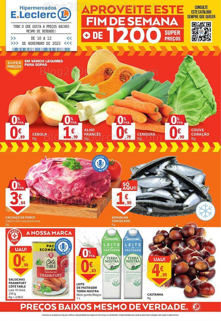 Antevisão Folheto E-LECLERC Promoções Fim de Semana - 10 a 12 novembro