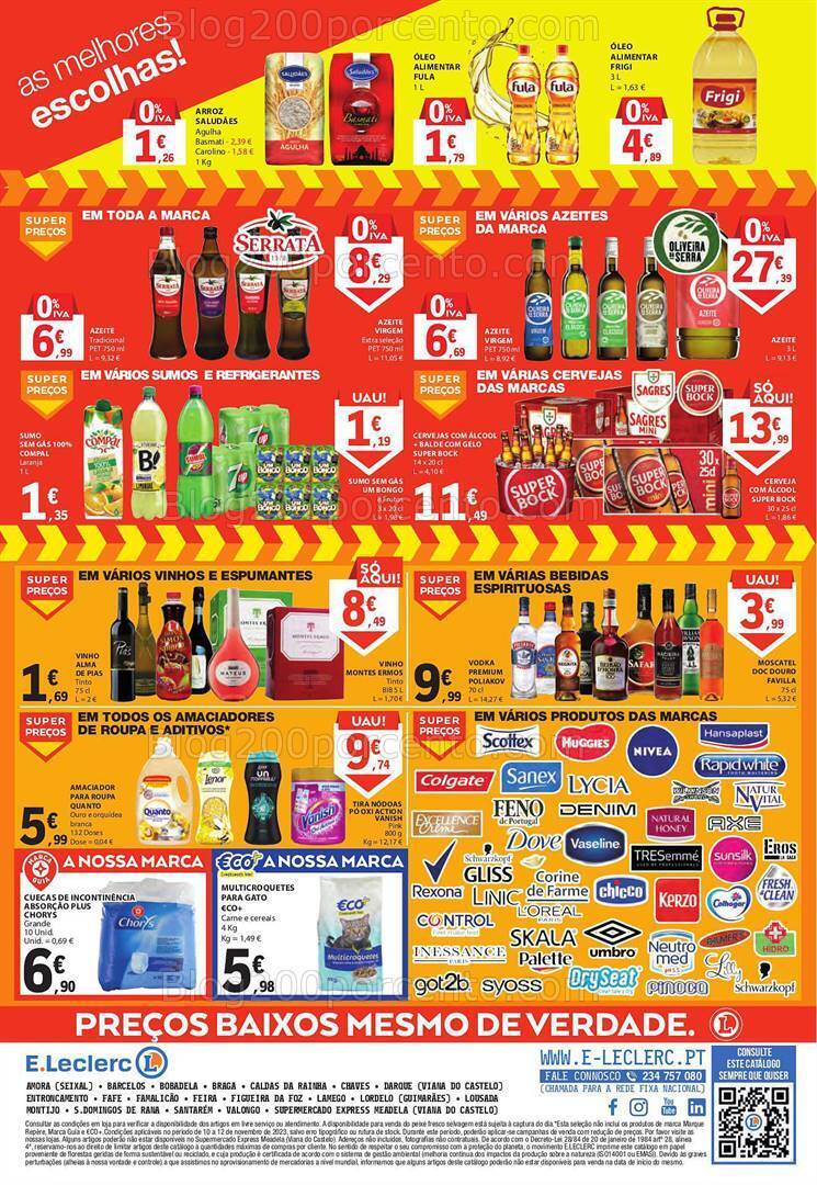 Antevisão Folheto E-LECLERC Promoções Fim de Semana - 10 a 12 novembro