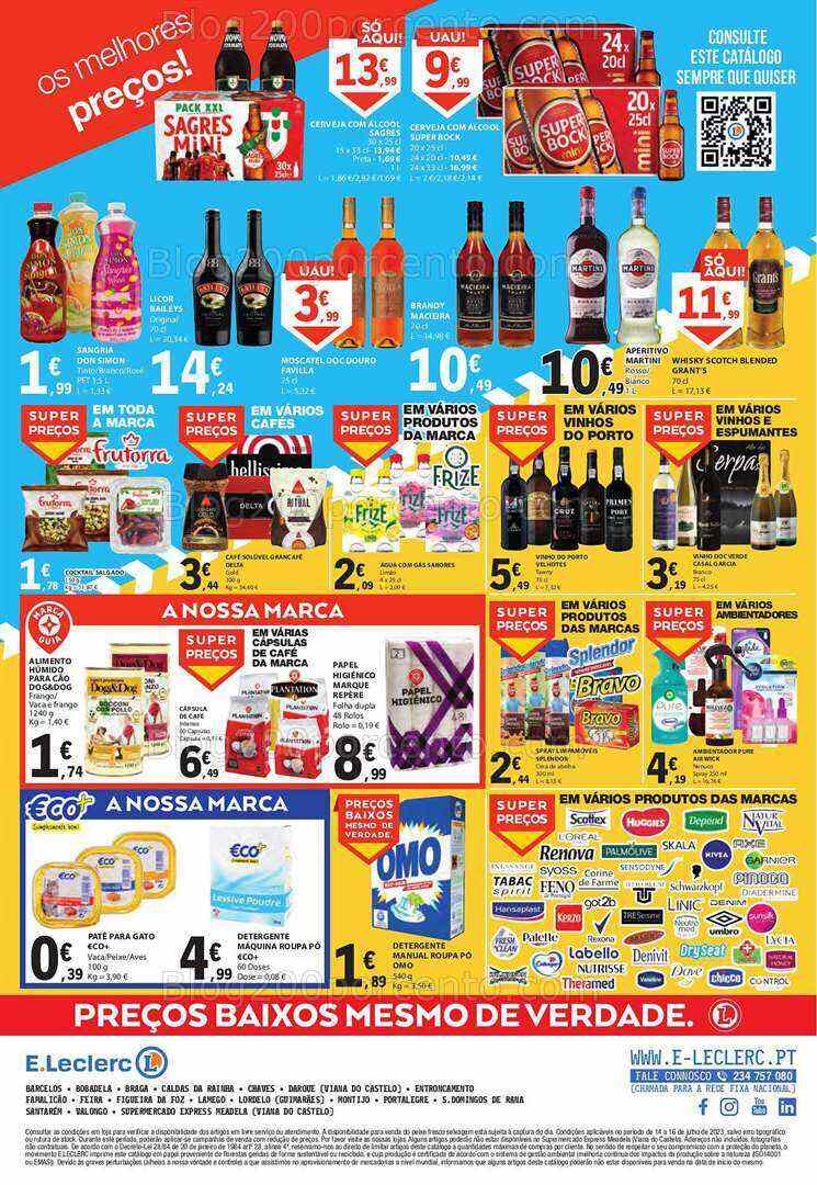 Antevisão Folheto E-LECLERC Promoções Fim de Semana - 14 a 16 julho