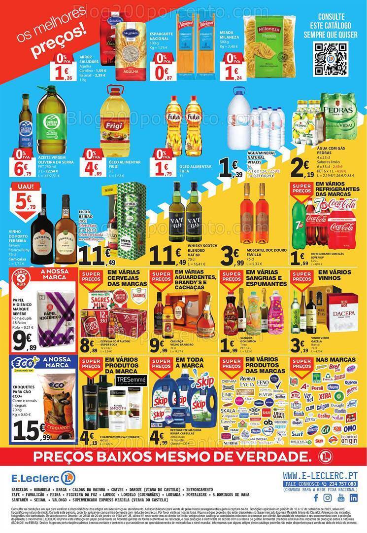 Antevisão Folheto E-LECLERC Promoções Fim de Semana - 15 a 17 setembro