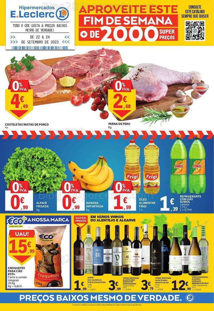 Antevisão Folheto E-LECLERC Promoções Fim de Semana - 22 a 24 setembro