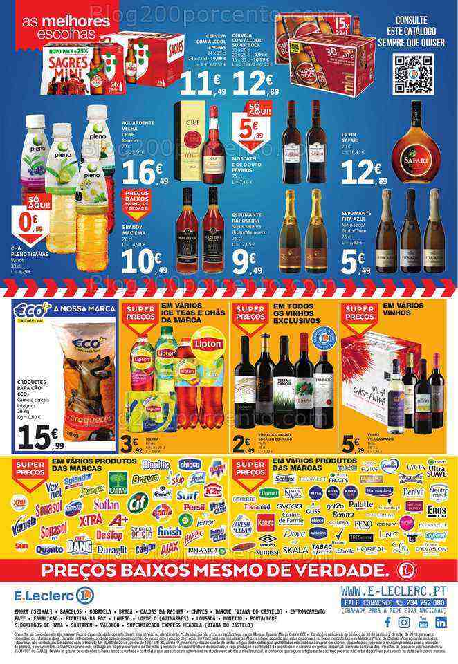 Antevisão Folheto E-LECLERC Promoções Fim de Semana - 30 junho a 2 julho