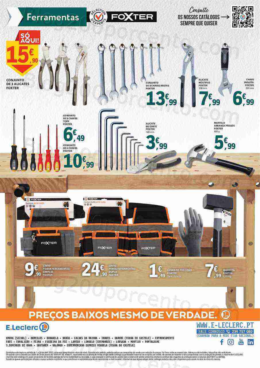 Antevisão Folheto E-LECLERC Bricolage e Limpeza Promoções de 1 a 30 abril