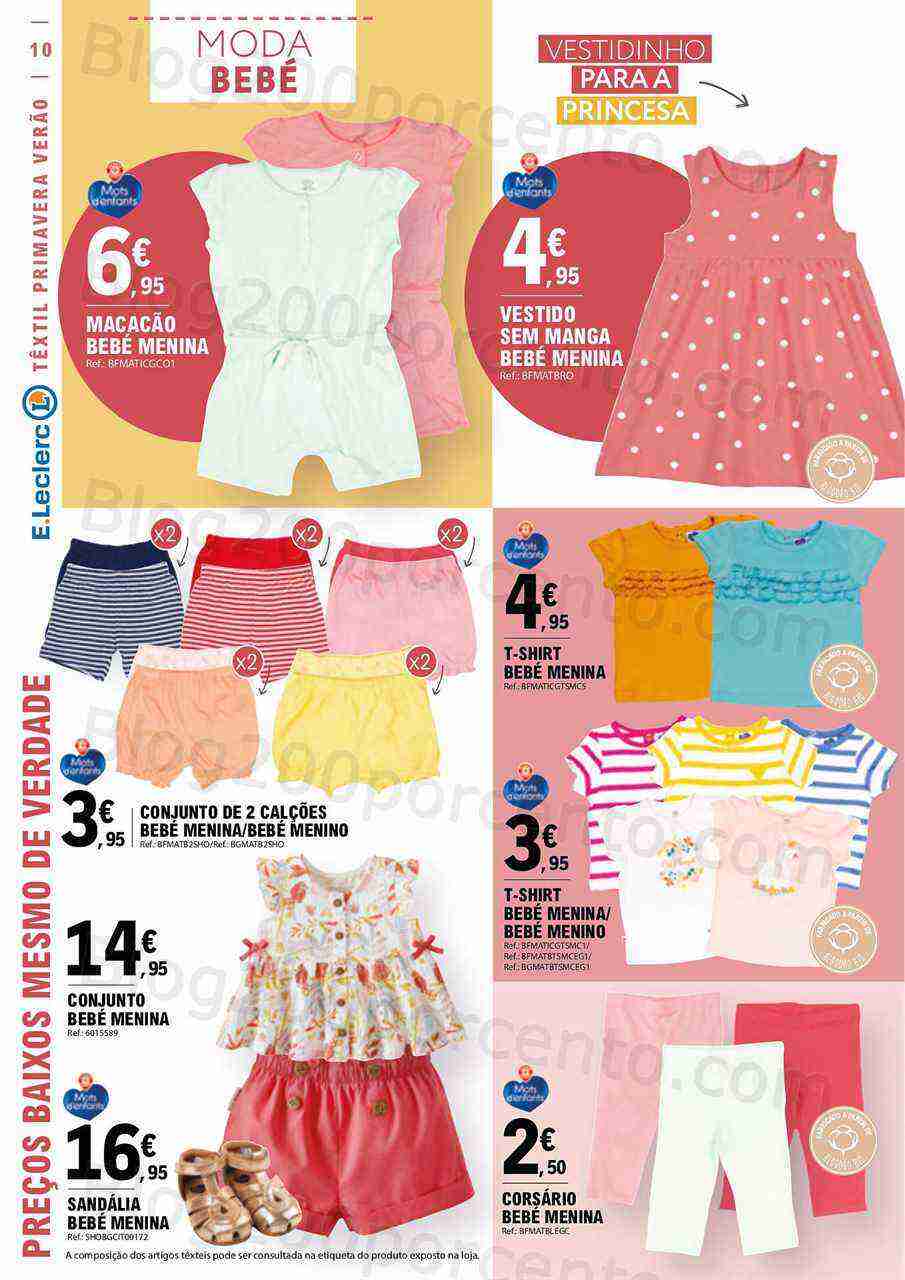 Antevisão Folheto E-LECLERC Moda Primavera - Verão Promoções de 16 a 28 maio