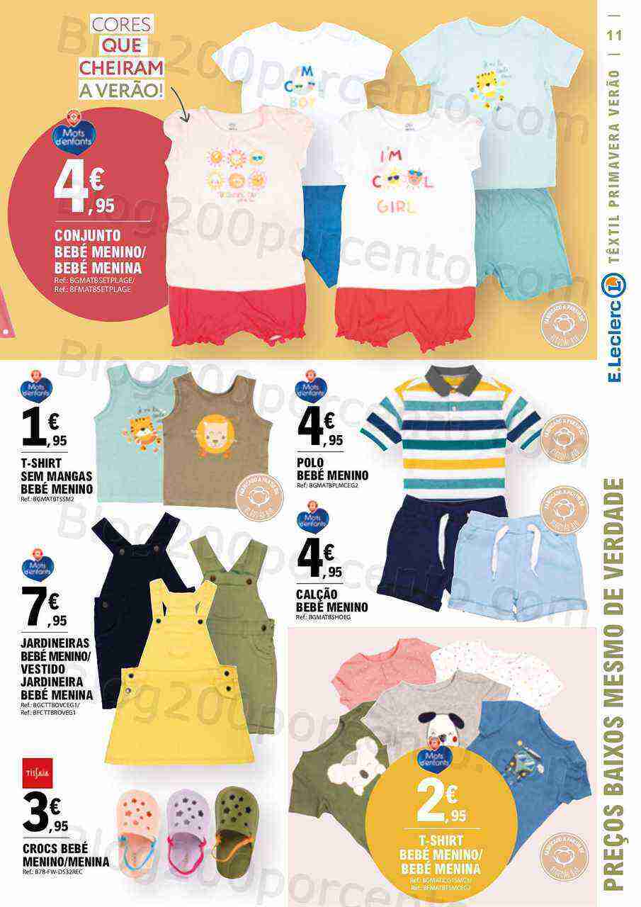 Antevisão Folheto E-LECLERC Moda Primavera - Verão Promoções de 16 a 28 maio