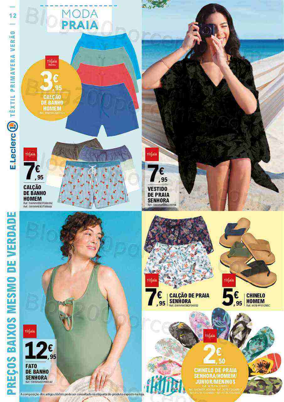 Antevisão Folheto E-LECLERC Moda Primavera - Verão Promoções de 16 a 28 maio
