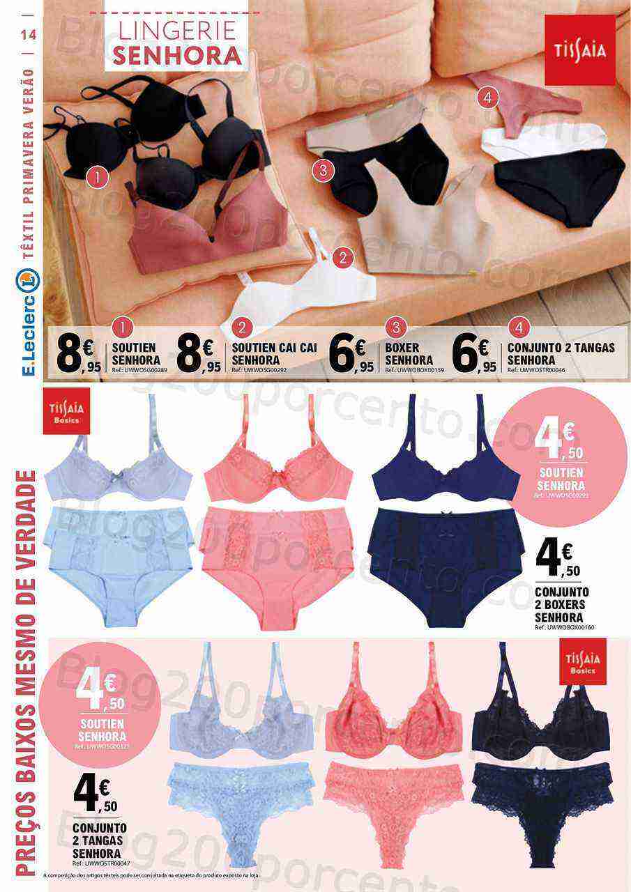 Antevisão Folheto E-LECLERC Moda Primavera - Verão Promoções de 16 a 28 maio