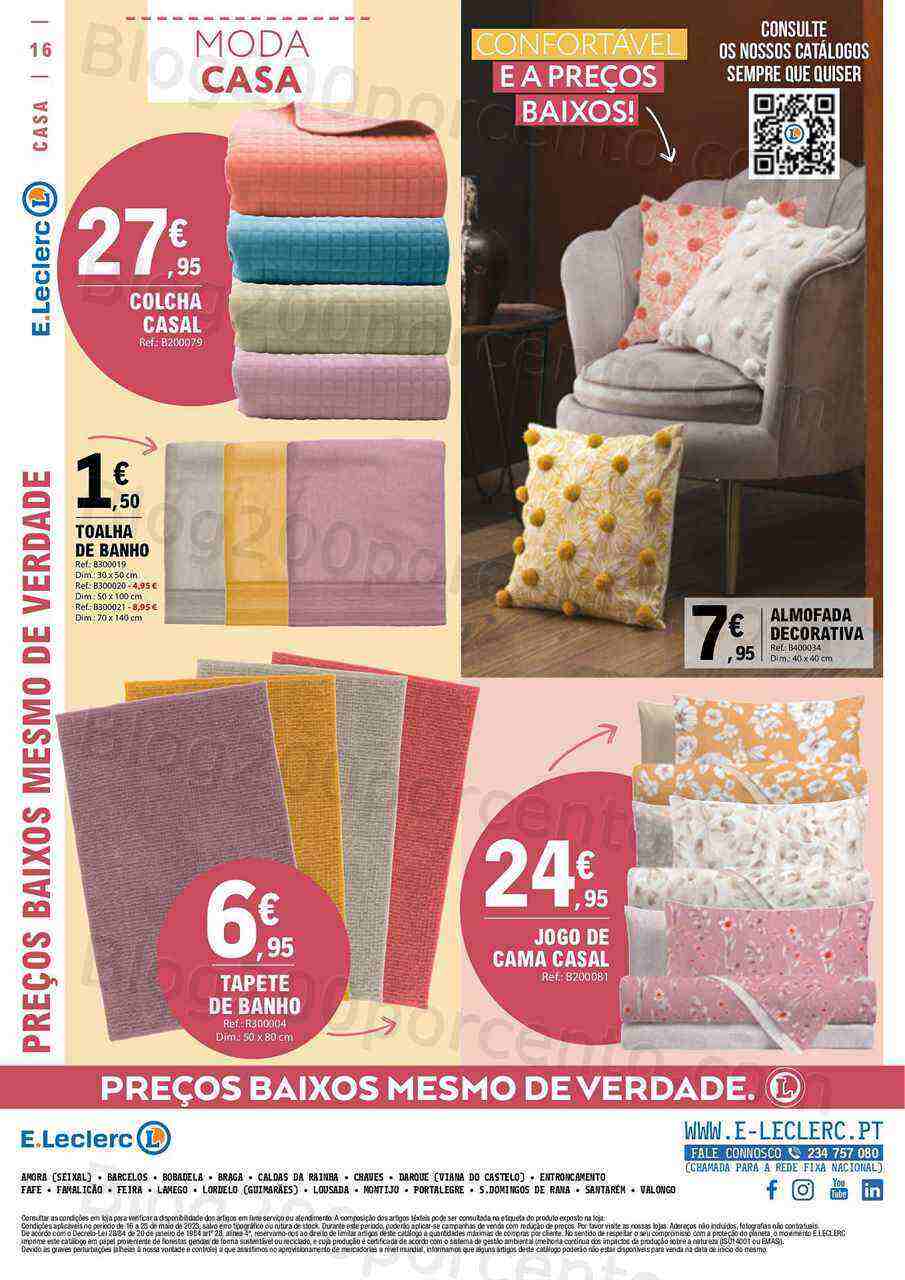 Antevisão Folheto E-LECLERC Moda Primavera - Verão Promoções de 16 a 28 maio