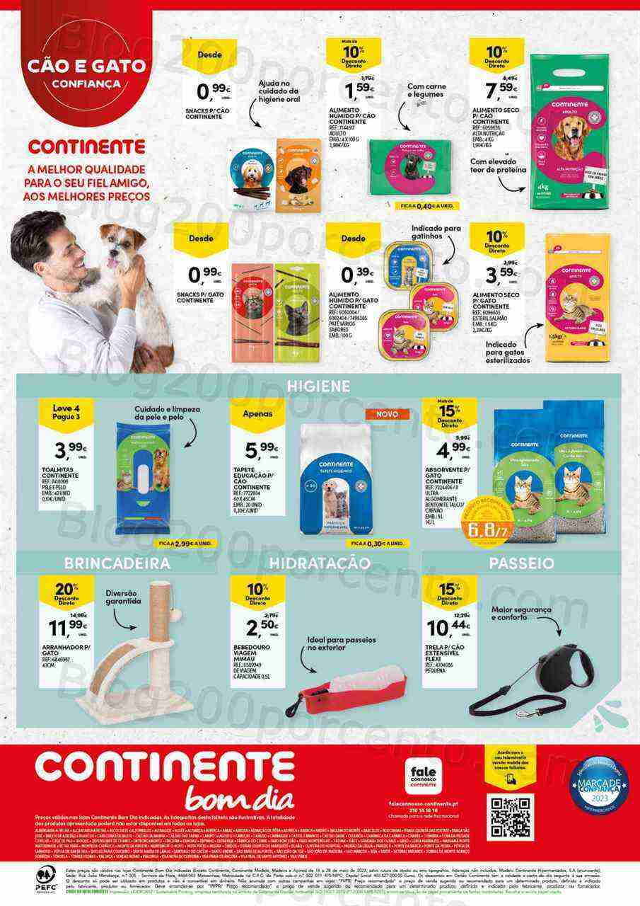 Antevisão Folheto CONTINENTE Especial Pets Promoções de 16 a 28 maio