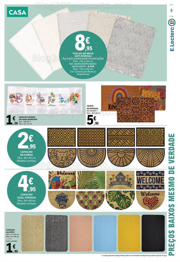 Antevisão Folheto E-LECLERC Bazar Promoções de 14 a 27 março