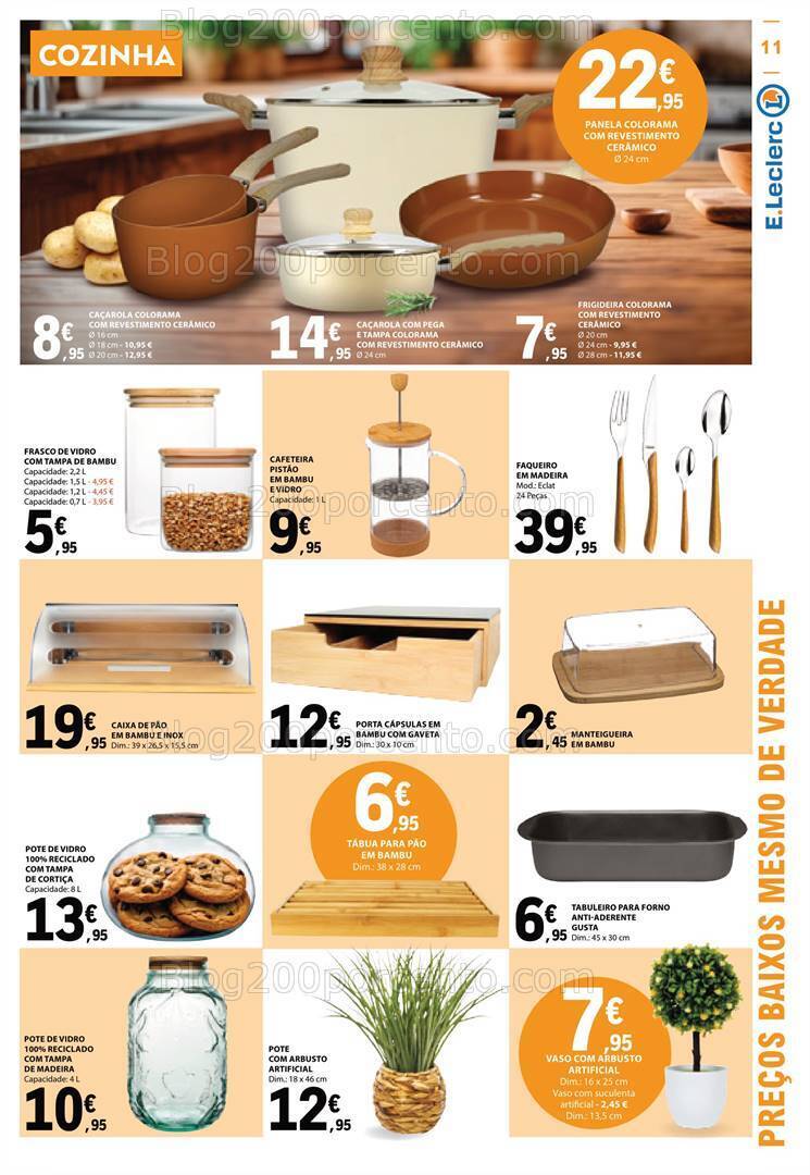 Antevisão Folheto E-LECLERC Bazar Promoções de 14 a 27 março