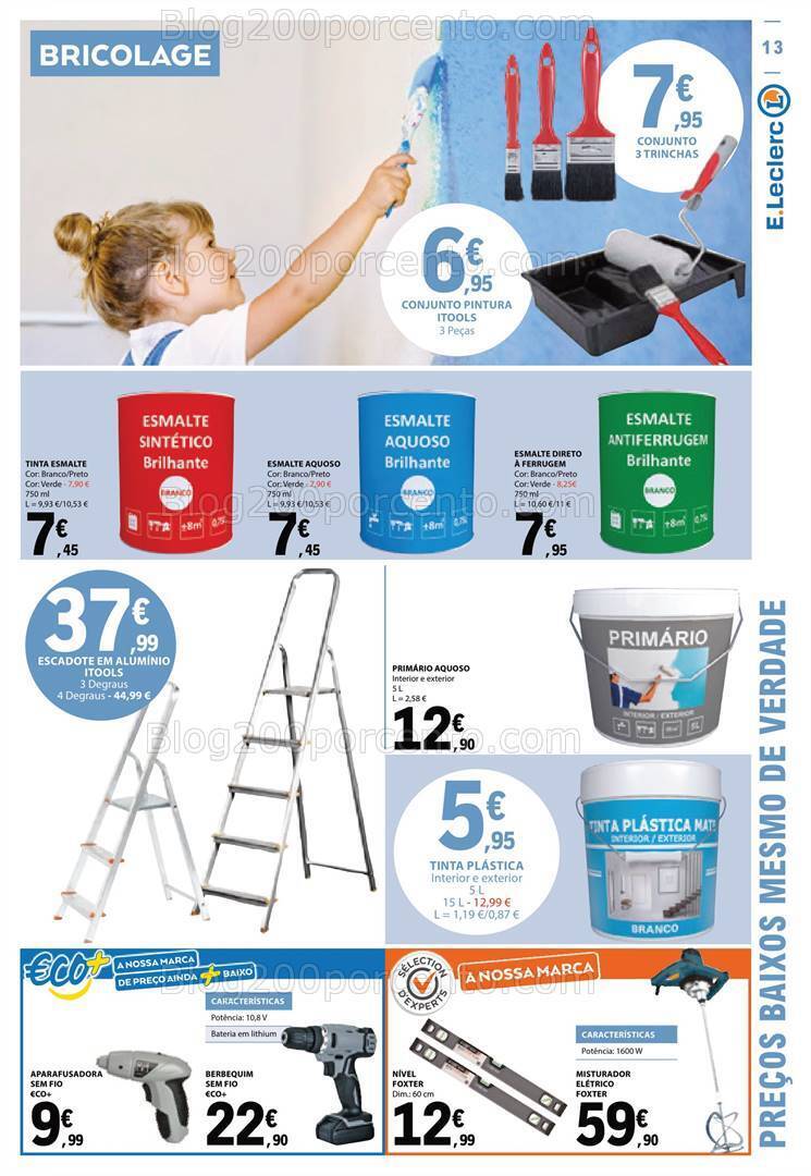 Antevisão Folheto E-LECLERC Bazar Promoções de 14 a 27 março
