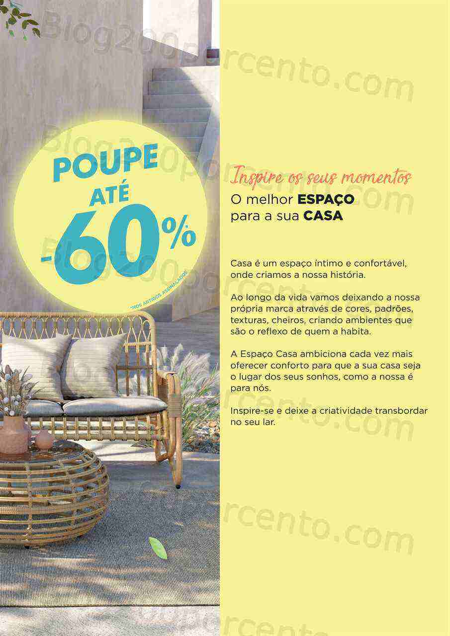 Novo Folheto ESPAÇO CASA Promoções até 31 agosto