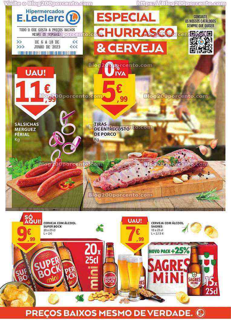 Antevisão Folheto E-LECLERC Especial Churrasco Promoções de 6 a 18 junho