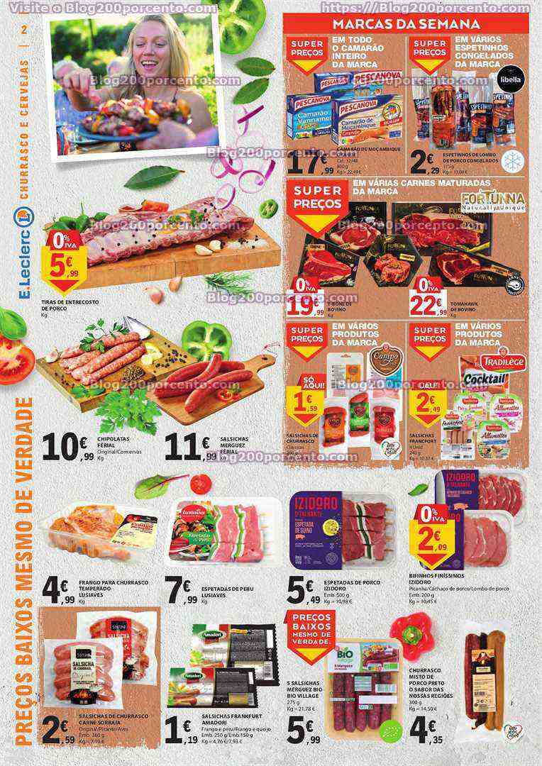 Antevisão Folheto E-LECLERC Especial Churrasco Promoções de 6 a 18 junho