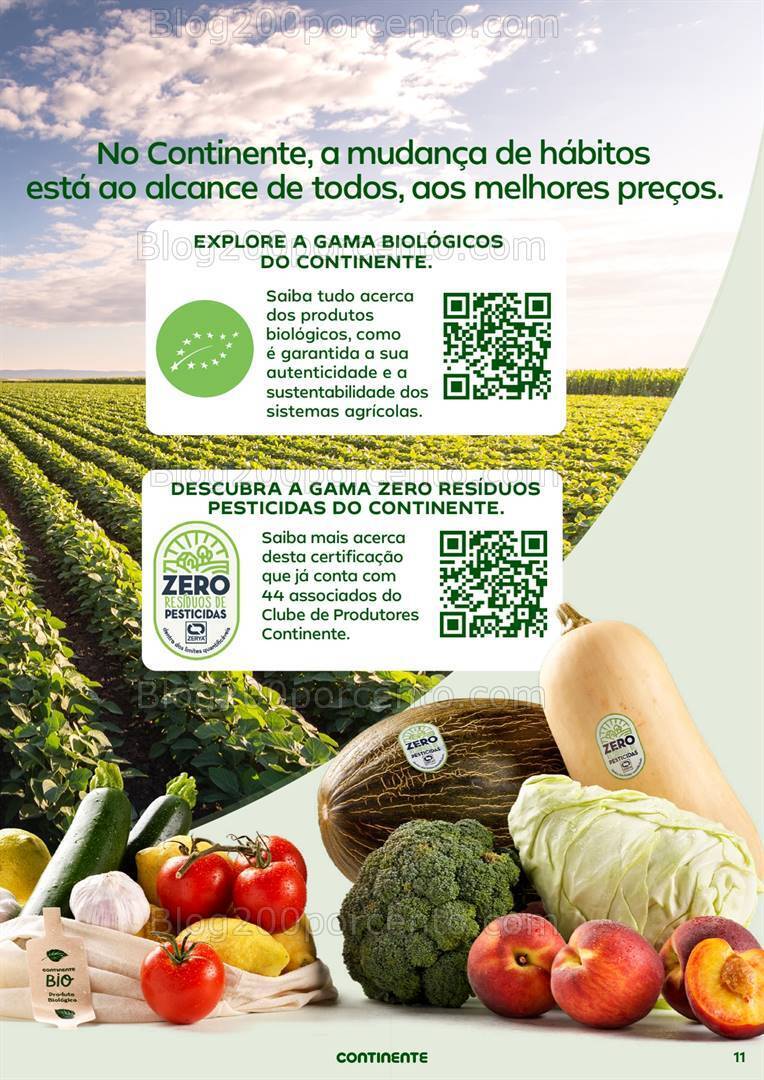 Antevisão Folheto CONTINENTE Especial Frutas e Legumes Promoções de 16 a 28 julho