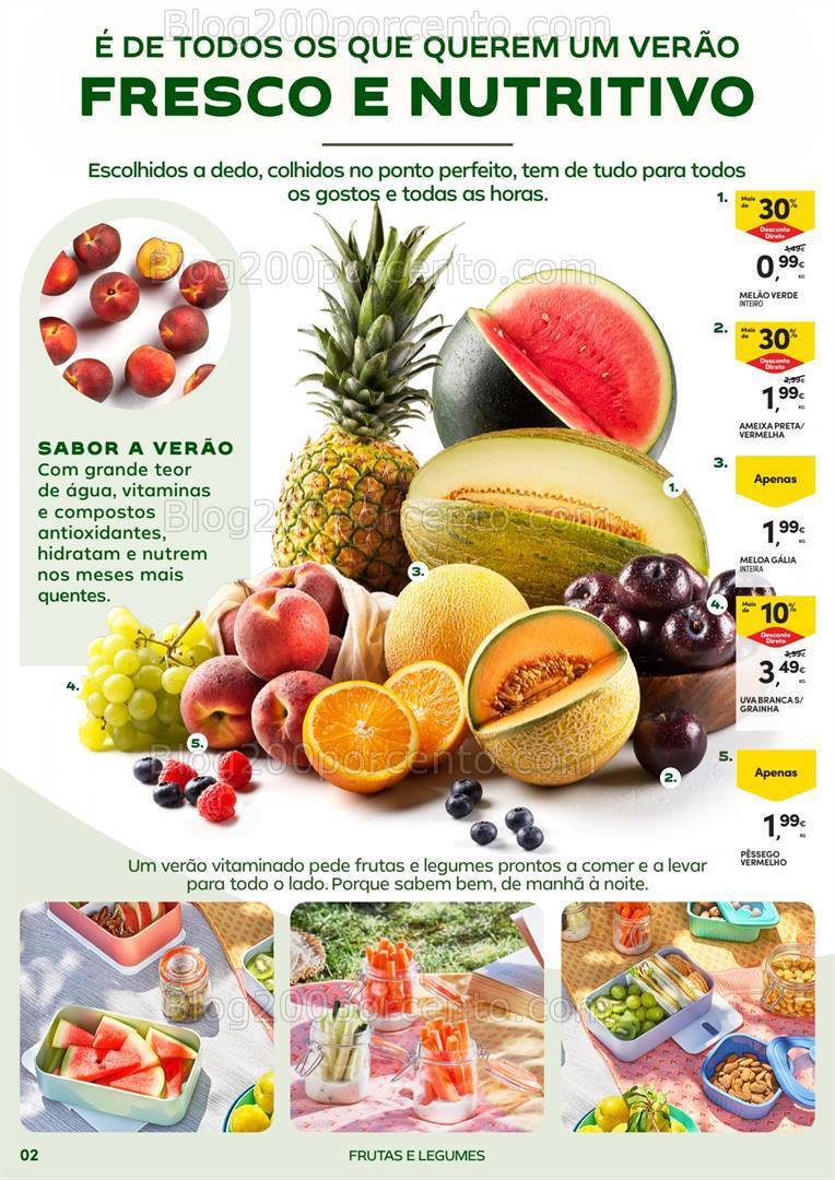 Antevisão Folheto CONTINENTE Especial Frutas e Legumes Promoções de 16 a 28 julho